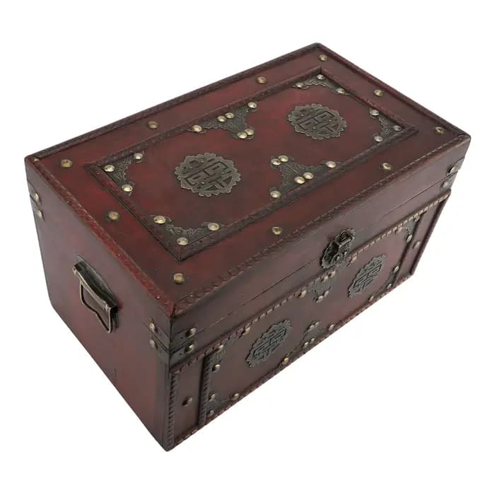 Boîte de rangement Vintage en bois de Style chinois