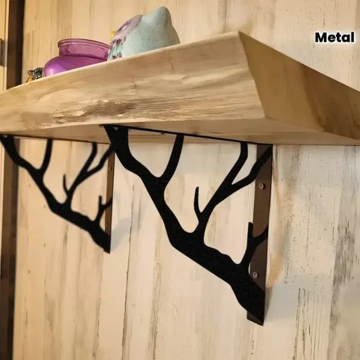 Nouveau support d'étagère en métal en forme de branche d'arbre