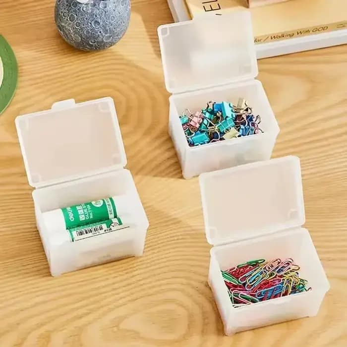 Boîte de rangement en plastique semi-transparente