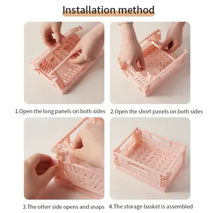 Caisse de rangement pliable en plastique
