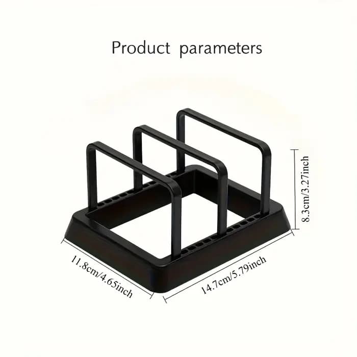 Support organisateur de cuisine 3 en 1: plateau de rangement de séchage peu encombrant pour casseroles