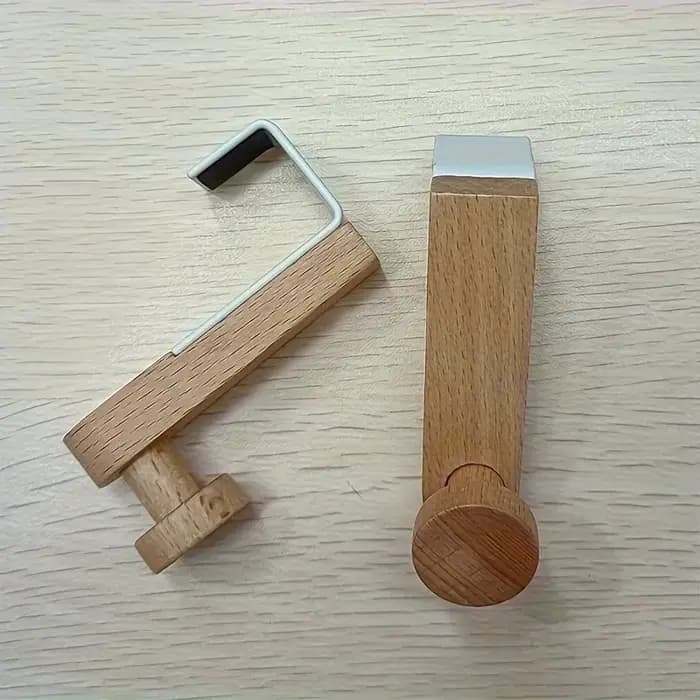 Étagère murale en bois naturel pour porte