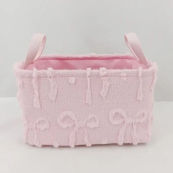 Panier de rangement en tissu flanelle avec poignée