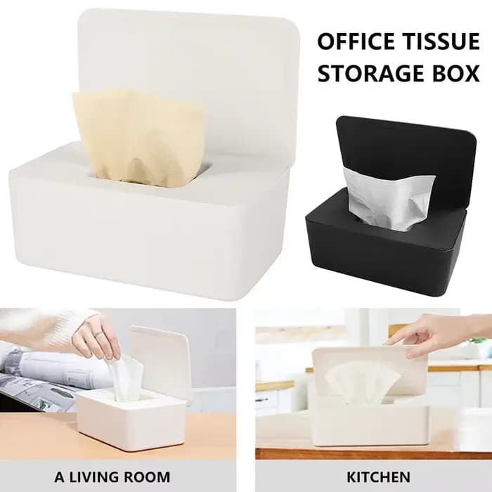 Boîte à mouchoirs humides anti-poussière avec couvercle