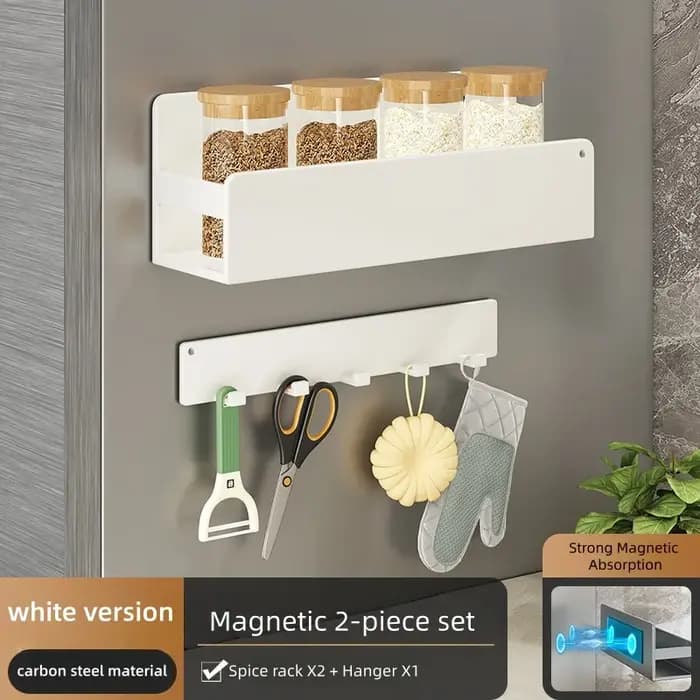 Étagère de rangement magnétique pour épices pour réfrigérateur et four