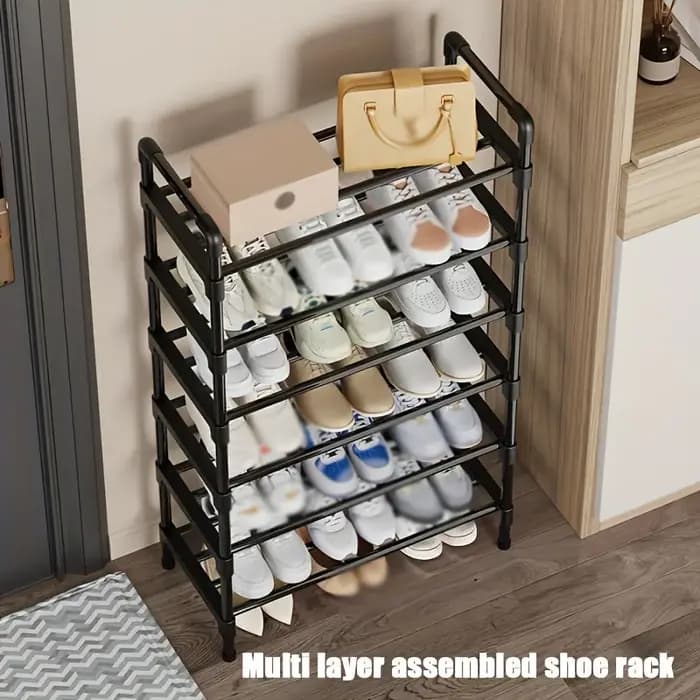 Étagère à chaussures en métal à plusieurs niveaux