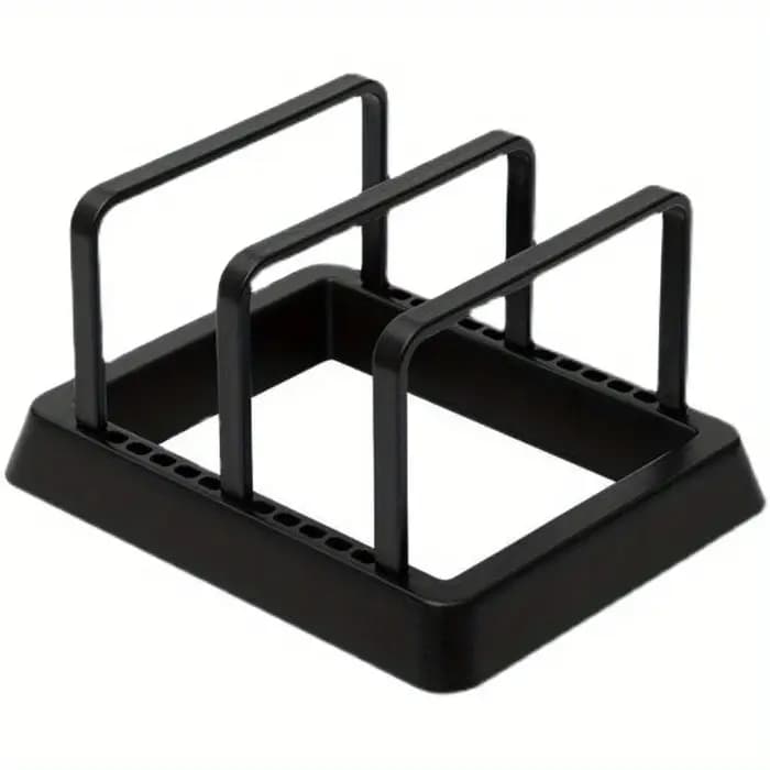 Support organisateur de cuisine 3 en 1: plateau de rangement de séchage peu encombrant pour casserol