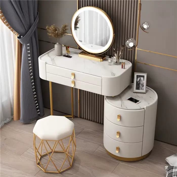 Coiffeuse de rangement de maquillage pour filles