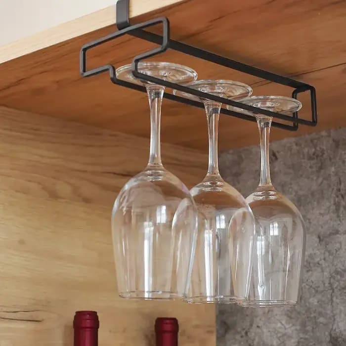 Support de rangement suspendu pour verres à vin rouge