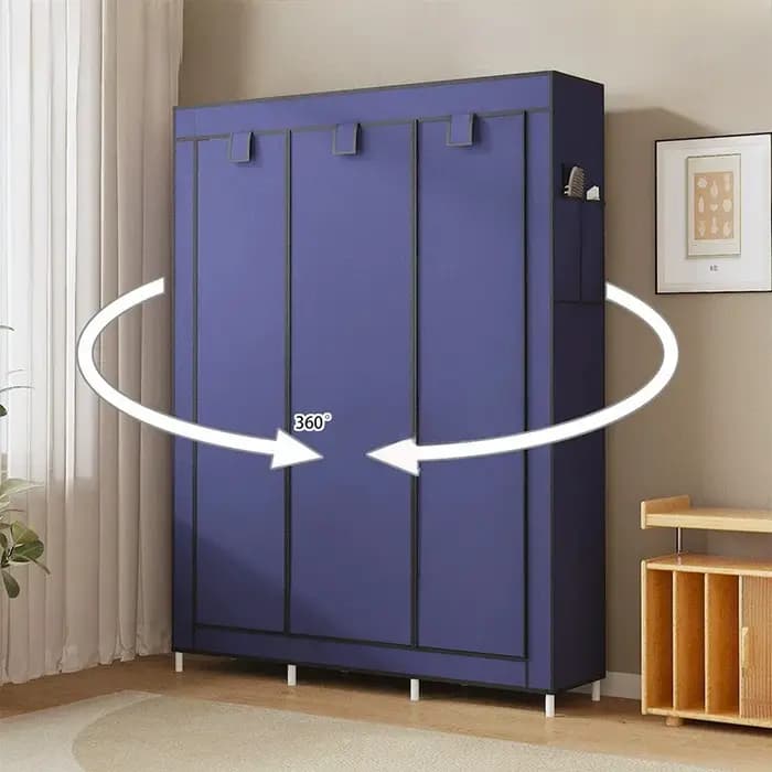 Grande armoire anti-poussière, armoire sur pied en tissu, organisateur multicouche, placard de grande capacité, rangement pour chambre à coucher