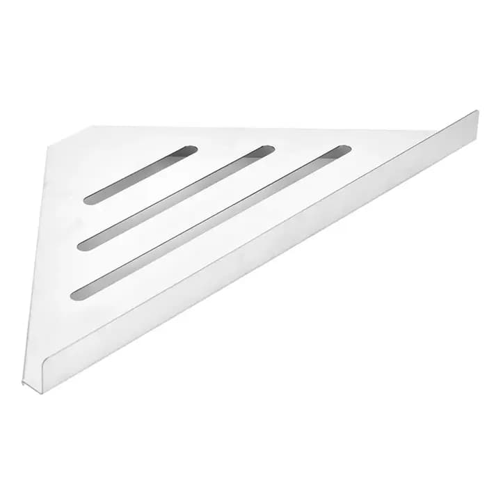 Étagère d'angle de douche en acier inoxydable argenté