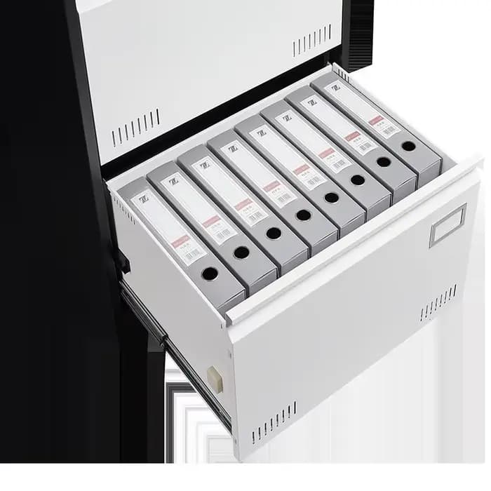 2 MELMetal-Classeur latéral avec serrure, armoire verticale de bureau pour le bureau à domicile/léga