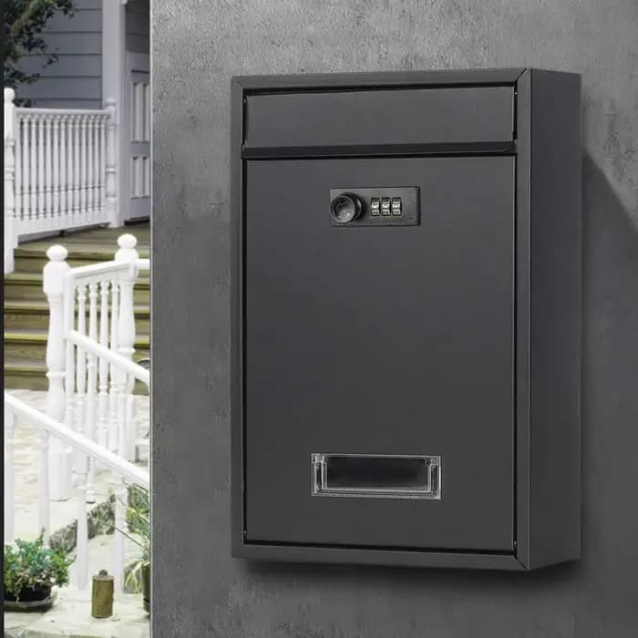 Boîte aux lettres à montage vintage avec serrure à combinaison