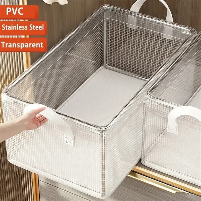 Panier de rangement Transparent en PVC pour vêtements