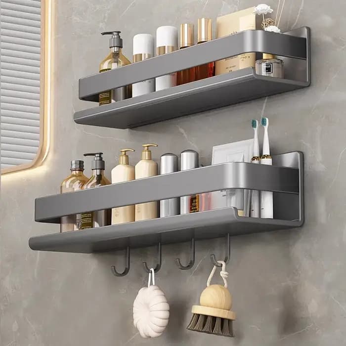 Étagère de rangement murale simple couche pour salle de bain
