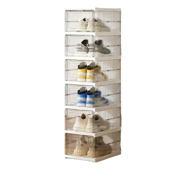 Boîte à chaussures multicouche en plastique