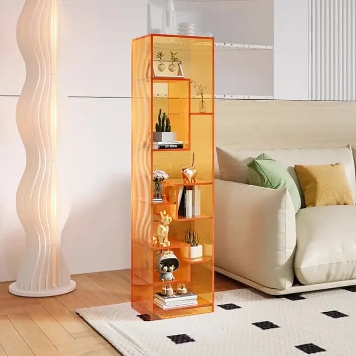 Étagères sur pied en acrylique personnalisables, design moderne et luxueux, pour vitrine de magasin de détail, centre commercial