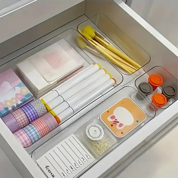 Boîte de rangement pour cosmétiques et papeterie