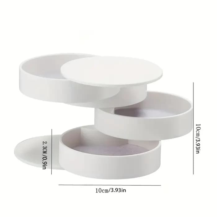 Boîte de rangement de bureau multicouche rotative