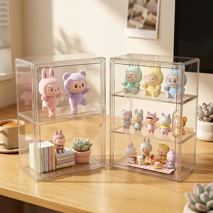 Boîte de rangement transparente avec compartiments