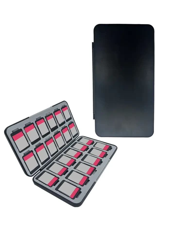 Boîte de rangement pour cartes de jeu Switch, boîtier de protection est stable et non ample, noir 24