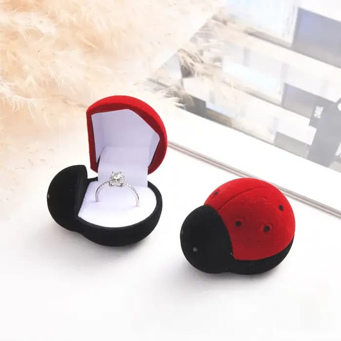 Boîte de flocage mignonne en forme de coccinelle