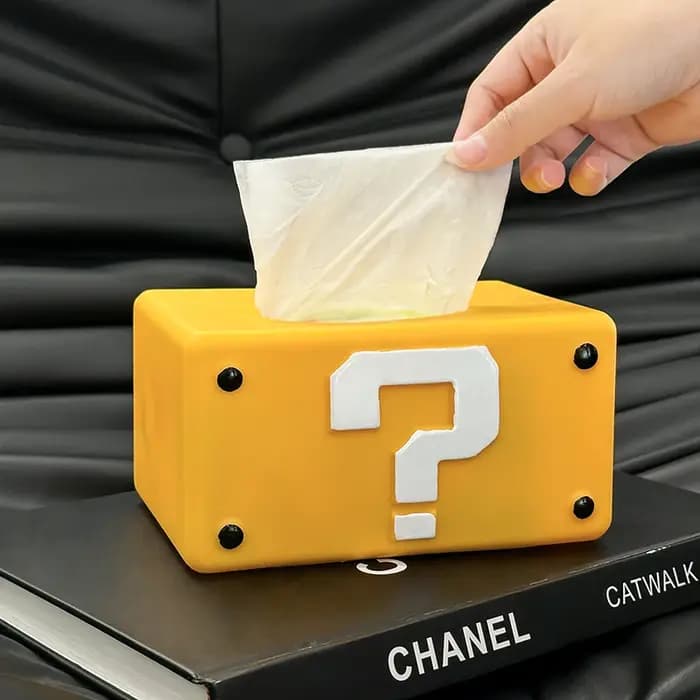 Boîte à mouchoirs créative en forme de point d'interrogation