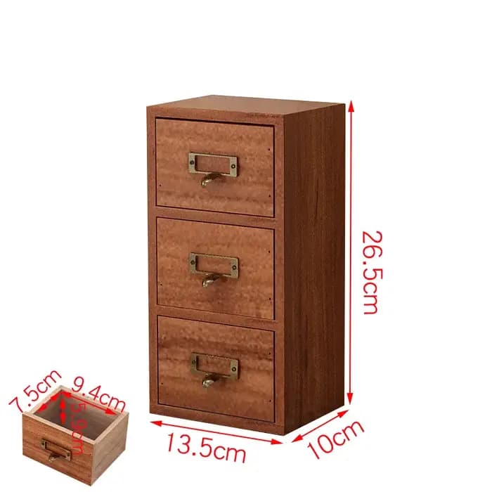 Tiroirs rétro en bois, boîtes de rangement de thé, boîtes à bijoux de bureau, tri de bijoux, bois ma
