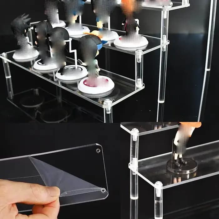 Présentoir en Acrylique à 1 ou 4 Niveaux, Étagère de Rangement Durable T1 pour Gâteau Chi, sexuellem