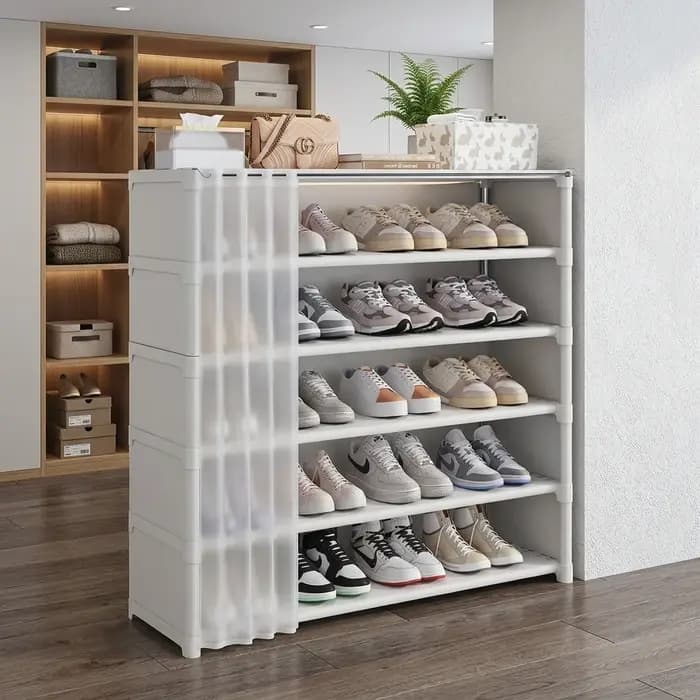 Organisateur de chaussures, armoire de rangement, étagère à chaussures, meuble à chaussures multicouche, armoires à chaussures économiques anti-poussière, armoires à assembler