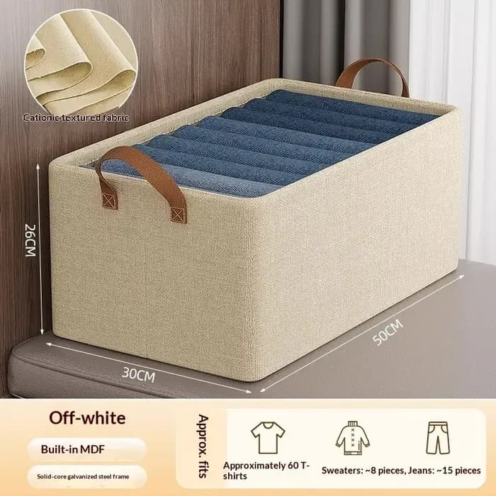 Boîte de rangement pliable en tissu pour la maison