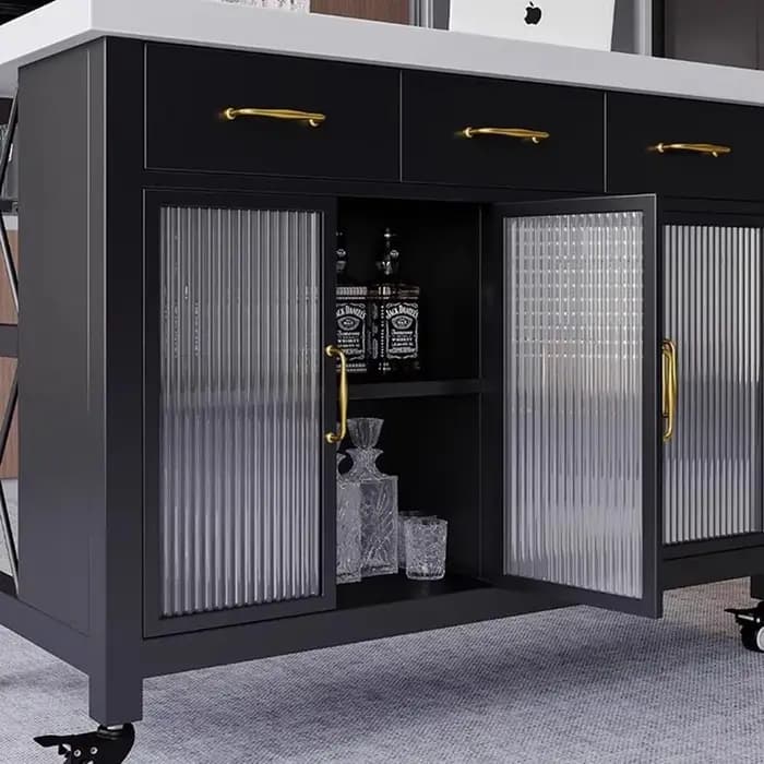 Armoires de salon de beauté européenne avec roue amovible
