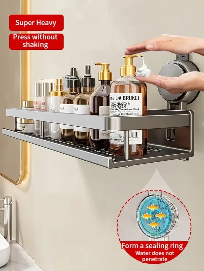 Support de salle de bain à ventouse sans perceuse