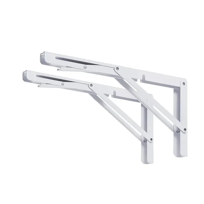 Support de Billy droit triangulaire de 24 pouces, supports d'étagères pliants robustes, charnières de Table en L murales pour Table d'établi avec vis