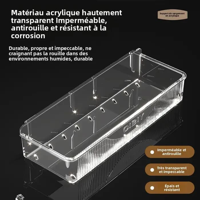 Étagère murale de rangement pour cosmétiques et soins de la peau pour salle de bain