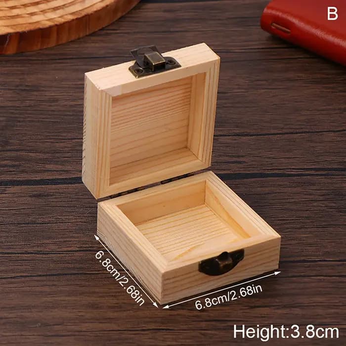 Boîte de montre en bois couleur bûche inachevée