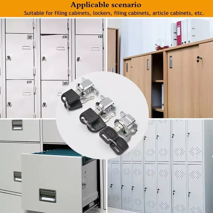 Durable 180 de serrure de boîte à outils de liaison d'insertion d'armoire de fer ° Serrure de tiroir de déverrouillage à Rotation, languette de fixation, serrure de classeur Portable
