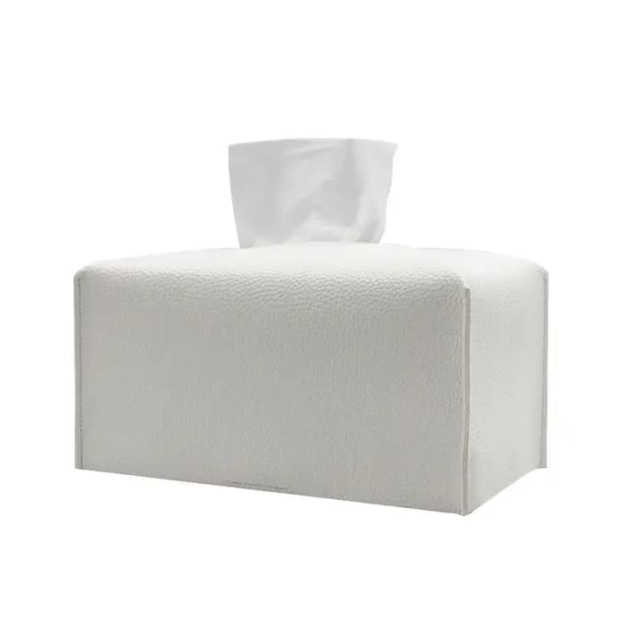 Couvercle de boîte à mouchoirs en cuir PU, simplicité moderne, support organisateur de mouchoirs, sa
