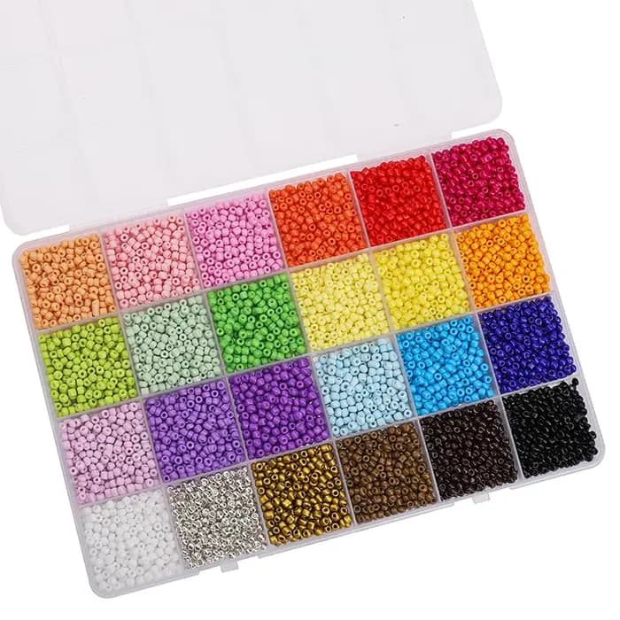 Boîte de perles de riz à 24 grilles