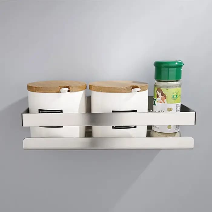 HOShelf-Porte-shampooing carré auto-adhésif en acier inoxydable