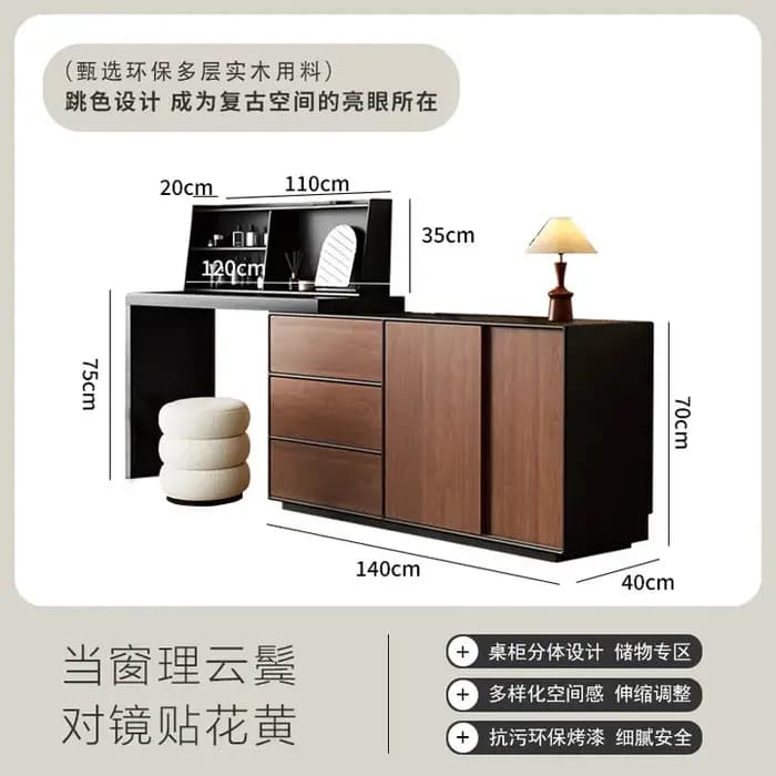Commode de table de maquillage pour chambre à coucher