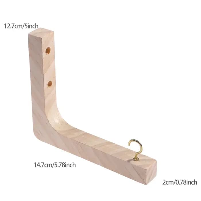 Cintres muraux nordiques en bois naturel pour plantes, crochet pour Pot de fleurs suspendu, support