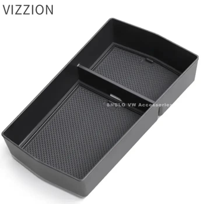 Boîte de rangement pour accoudoir console centrale intérieur en plastique ABS et PVC bleu pour VW ID7 2023 2024 accessoire voiture