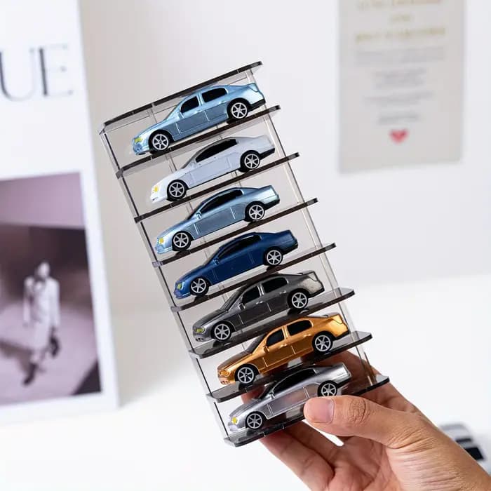 Boîte de rangement pour jouets modèle de voiture à 7 couches