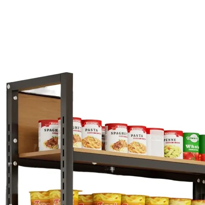 Étagère de présentation multi-niveaux pour supermarché