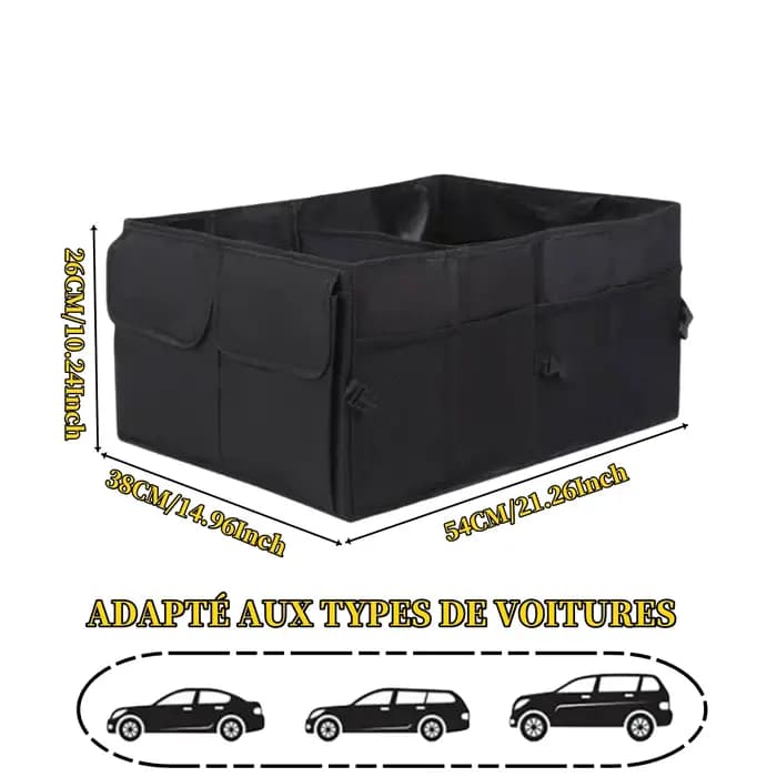 Boîte de rangement de voiture pliable de grande capacité