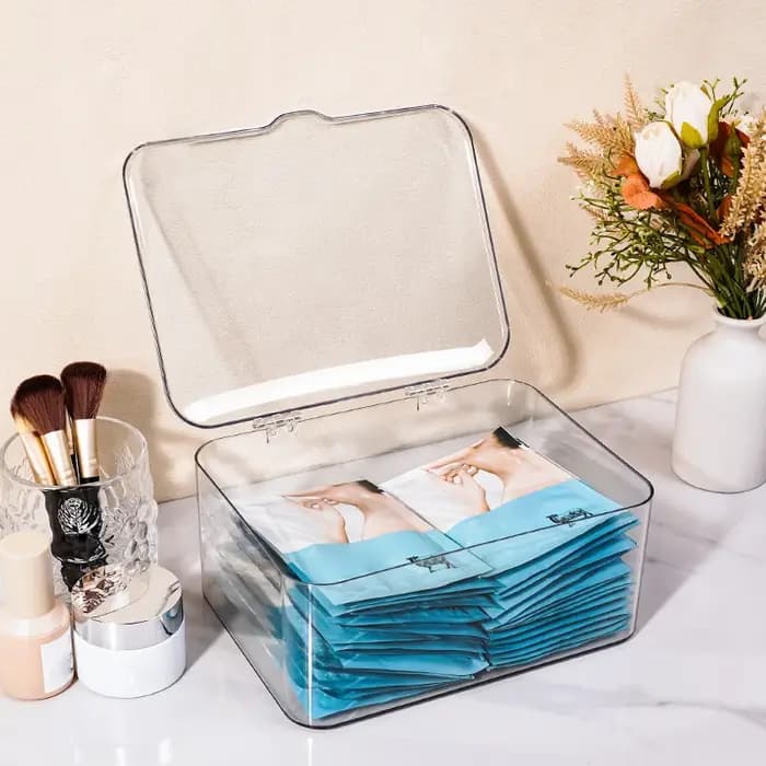 Organisateur de bijoux et de maquillage avec couvercle