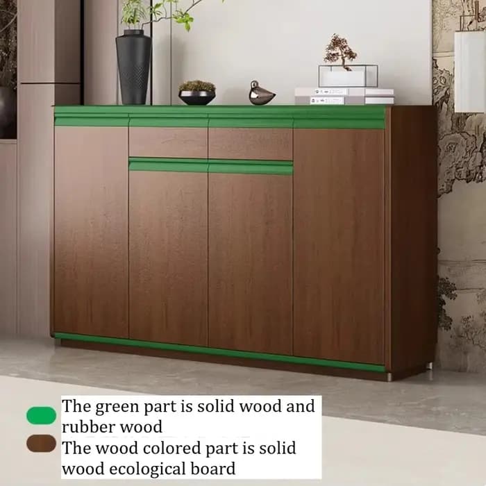 Meuble de rangement étroit en bois pour chaussures de femme