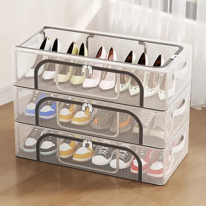 MELCase-Boîte à Chaussures en Plastique Transparent, Épaissie, Empilable