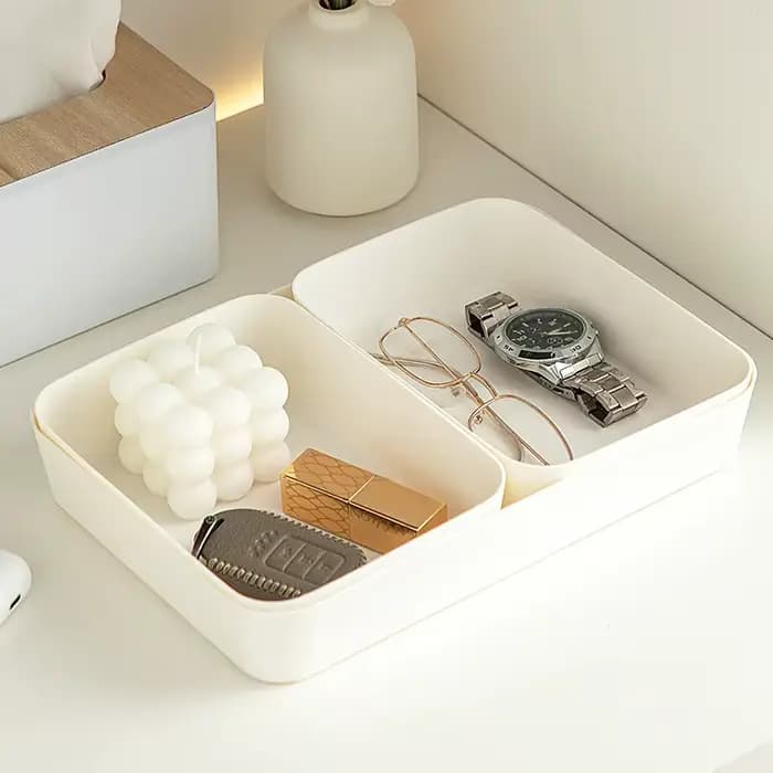 Boîte de rangement noire/blanche
